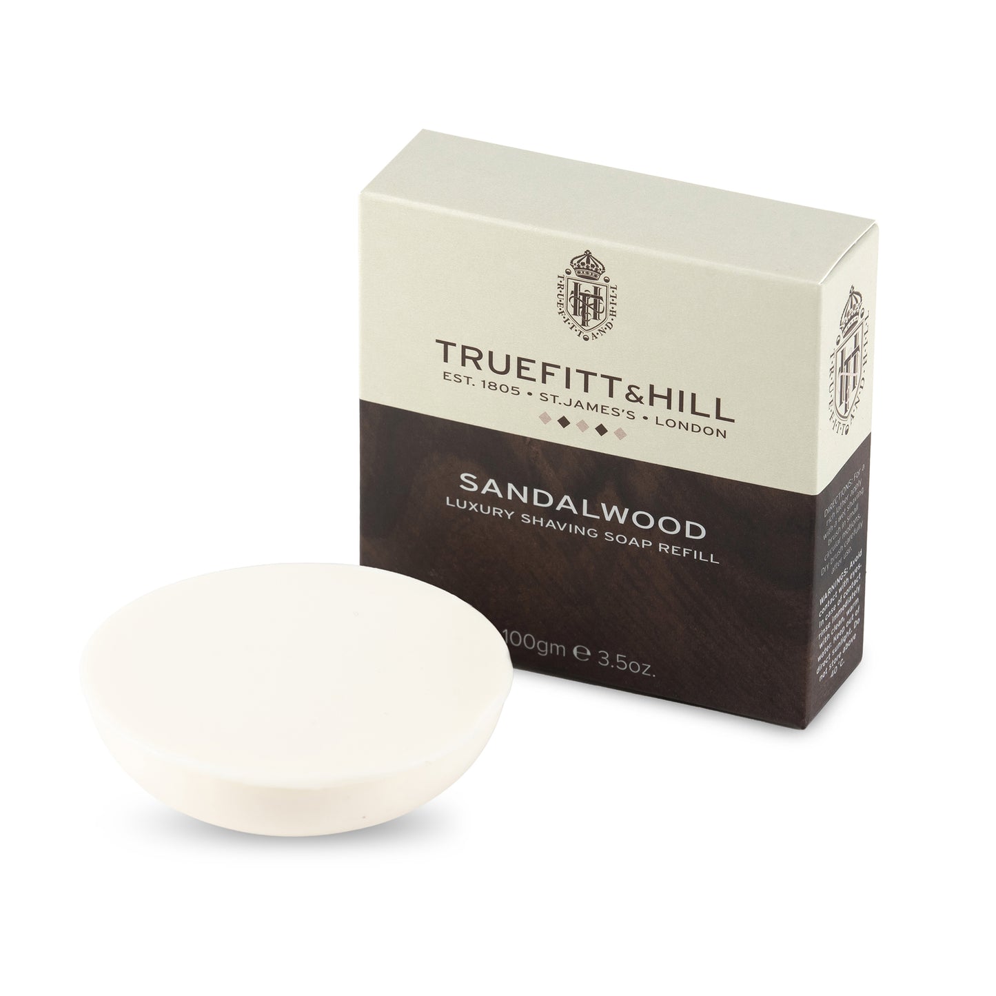Sandalwood Luxury Shaving Soap Refill for Wooden Bowl